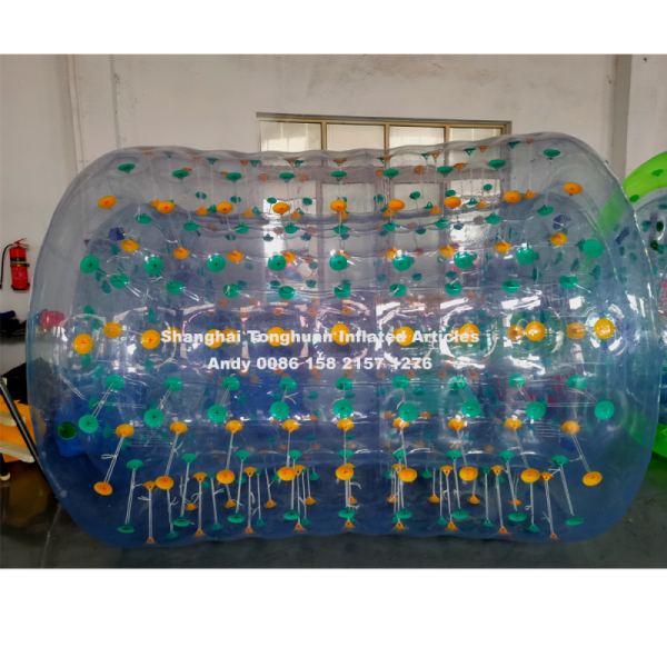 Commercial Inflatable Water Roller Wheel Heavy Duty TPU Non Slip Surface for Aquatic Gym Training and Pool Parties Water Games