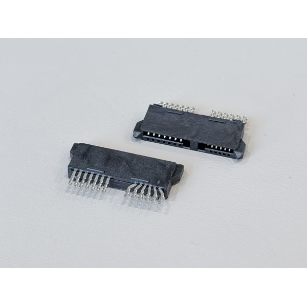 High-Reliability SATA 13Pin 180° Wire Crimp Female Connector 1.27mm Pitch | Electrical Signal & Power Terminal Connector for Server, Automotive & Custom Wire Cable Transmission