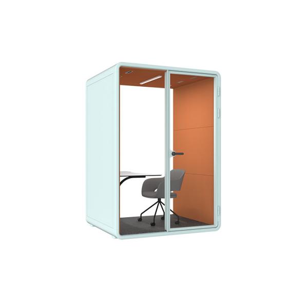 M Size Large Single Person Space Office Phone Booths With Desk Support Install Air Condicion For Working Silent Study Pods