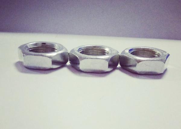 1.5mm Pitch 18mm Thin Hexagon Nuts Electroplating White Zinc With Widths Across Flats 26mm