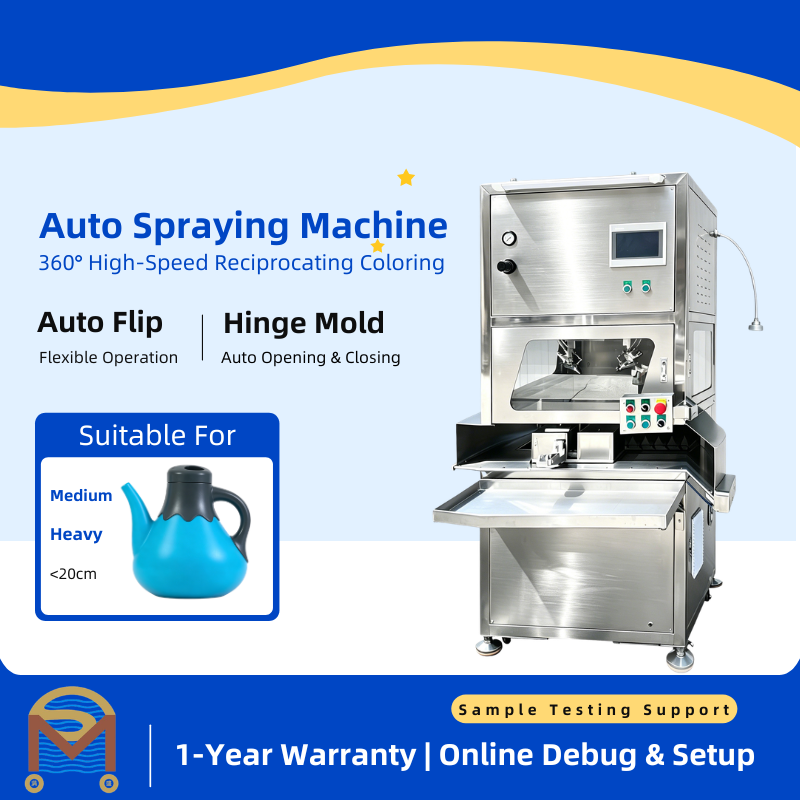 Automatic Spray Painting Machine, Coating Equipment for Plastic Craft Kettle Water-Based & UV Paint Spraying
