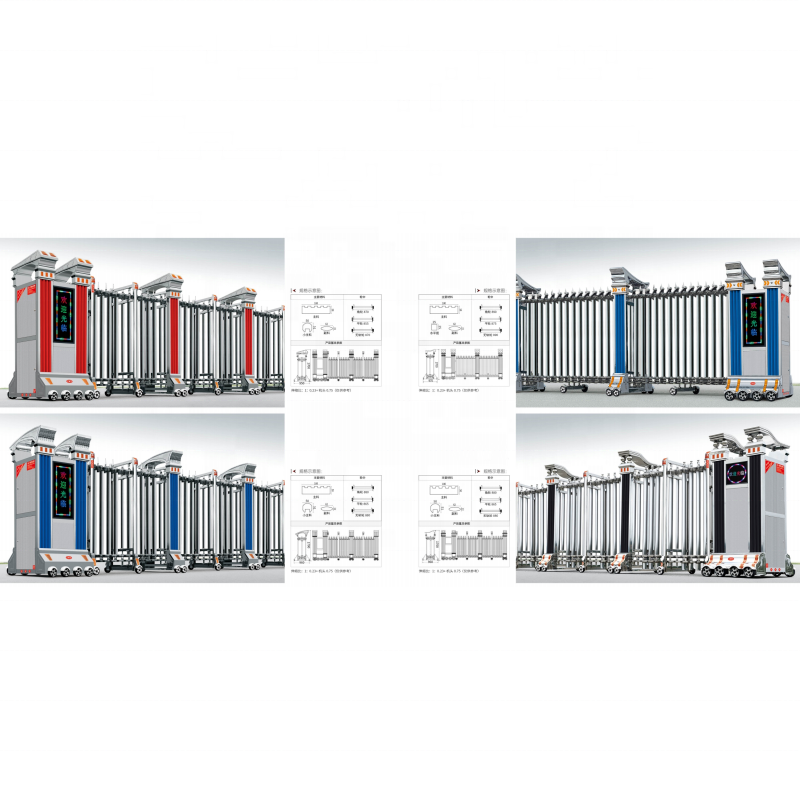 Electric Automatic Stainless Steel Driveway Folding Gate Door Welded Gate Design Safety Retractable Gate