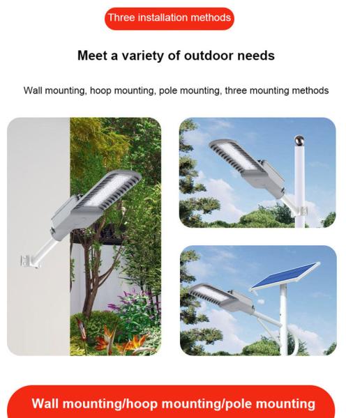 High Lumen Split Solar Street Light With Separate Big Solar Panel Auto Clean