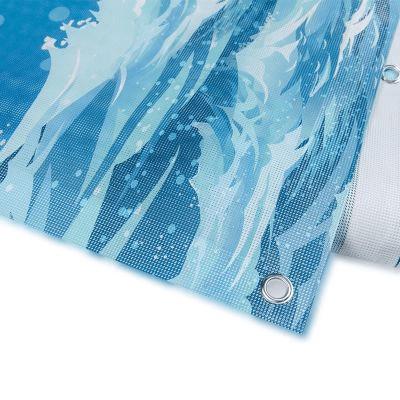 Spray Painting PVC Mesh Fabric 1000D 12*12 450g For Sports Buildings