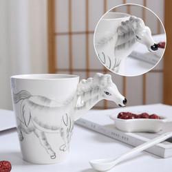 Customized Cute Ceramic Coffee Mugs 3d Animal Pattern For Gift