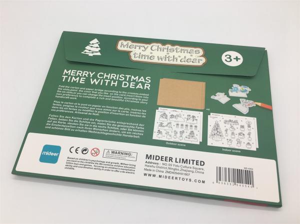 DIY Merry Christmas Personalised Stationery Gifts Kids Painting Card Handmade Toy