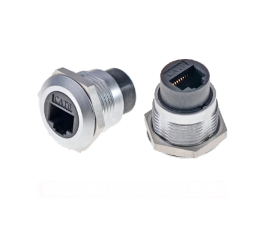 CAT6 Zinc Alloy Round Data Connector Dustproof USB Audio Connector for Data Transfer