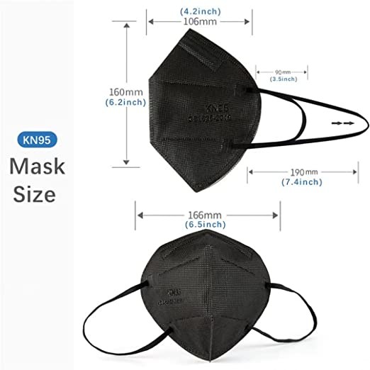 50PCS Hotodeal 5 ply KN95 Face Mask With Elastic Ear Loop