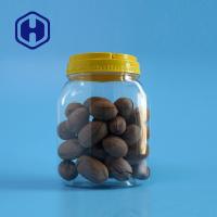 tarro plástico apretado del aire del anacardo del cacahuete 830ml con la categoría alimenticia clara de la tapa del tornillo