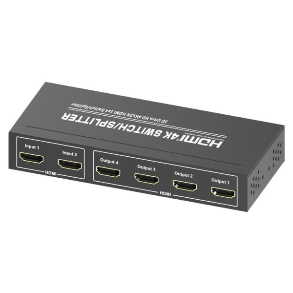 3840x2160 340Mhz 10.2Gbps 2x4 HDMI 4K Splitter