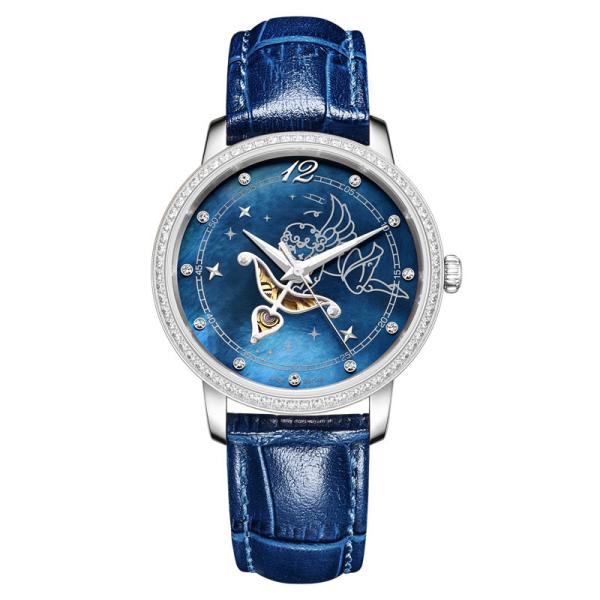 2019 New Analog Quartz Wrist Watch Women Watch Fashion Leather Strap watch with Mother of Pearl Dial