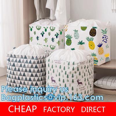 Laundry Baskets with Easy Carry Handles, Hamper, Folding Washing Bins, Family Laundry Room Bathroom