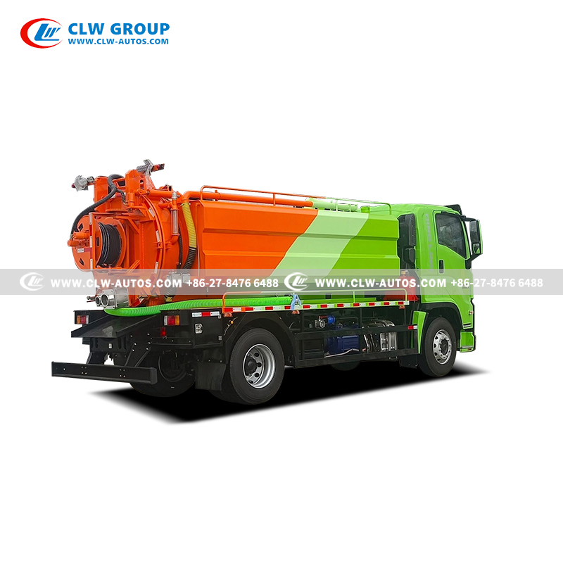 ISUZU FTR 8m³ Vacuum Suction Truck with 205HP Euro VI Engine and Water Tank Heating System