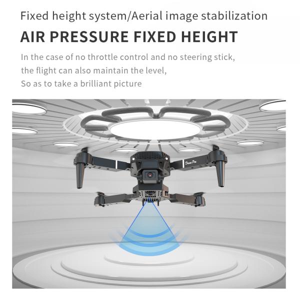 Professional Portable Drone E88 Pro with Dual Camera 4k 8k Wifi Fpv Quadcopter 3.7V 1800mAH Lithium Battery Capacity