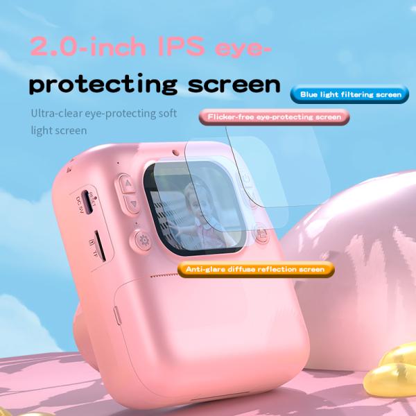 1080p HD Digital Kids Camera Video Recorder Filter Instant Print Outdoor Toy for Boys Girls Birthday Gifts Supports MicroSD