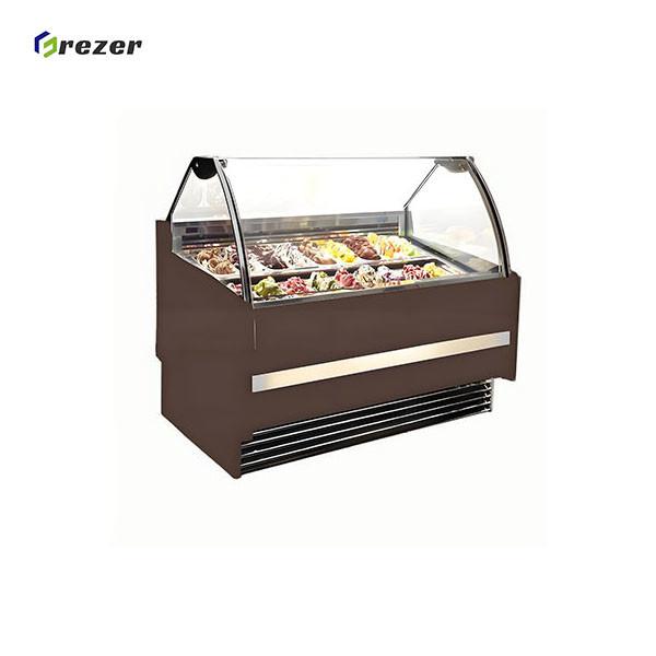 Small Ice Cream Display Freezer R404 Gelato Display Freezers 1500W
