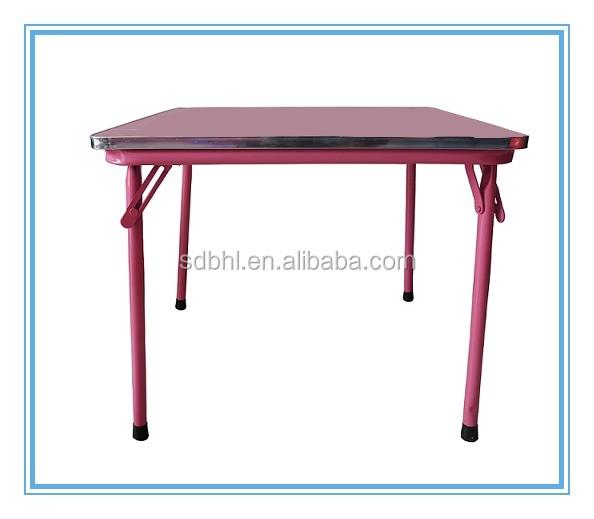 Kids Study Folding Table and Chair Set Metal Construction for Convenient Storage