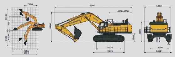 ZE1250E Large Capacity Bucket Hydraulic Crawler Excavator Super High Power
