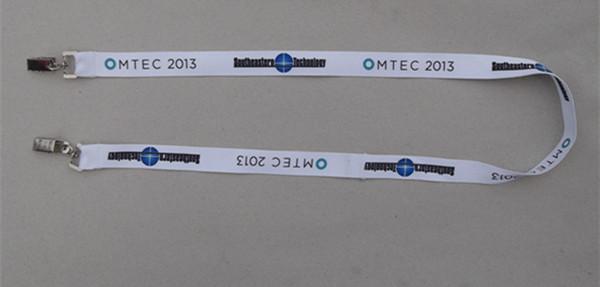 Two Ends Open Lanyards, Open Double-Ended full color lanyard with rivet seal
