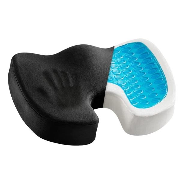 Removable and Washable 510g Memory Foam Cooling Gel Seat Cushion for Coccyx Orthopedic
