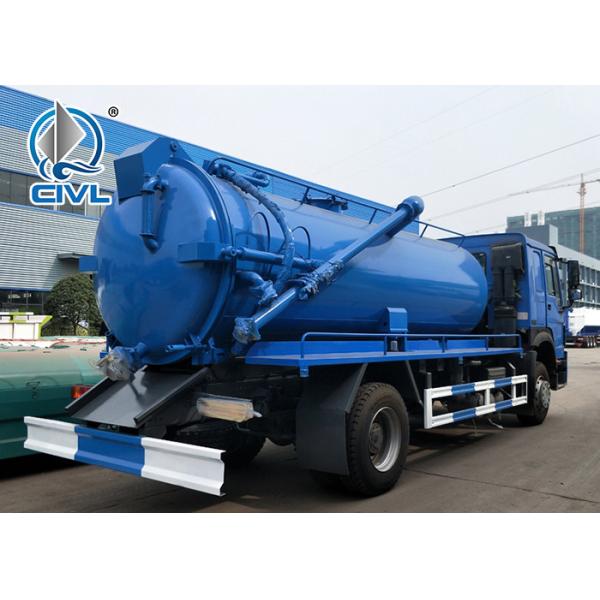 EURO II Emission 290hp Sewage Suction Truck HOWO 12000liters Sewage Suction Truck Price For Sale