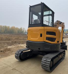CE Euro 5 Engine 4 Ton Mini Excavator Mini Rubber Tire Excavator Low Consumption