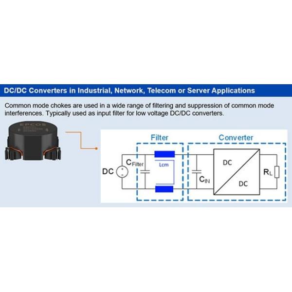 Дроссели ядра кольца серии SMD EPCOS/TDK CMC Единый режим B82721S0282A030 ограничивает линию DCR 59mOhm 1.47mH 10 КГц 2 держателя 2.8A