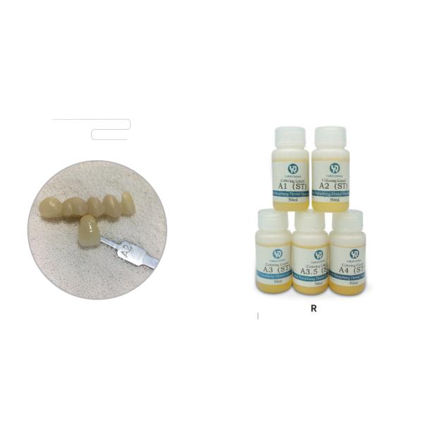HT A1 A2 Zirconia Coloring Liquid White Dental Ceramic Dyeing Solution
