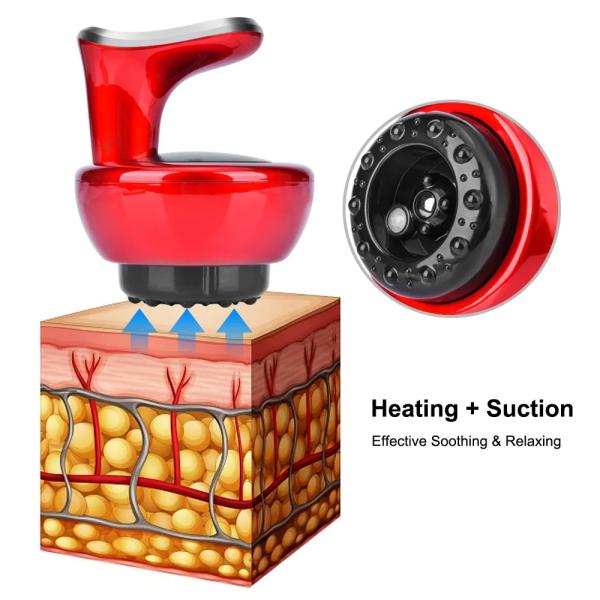 Red Light Therapy ABS Scraping Cupping Massager Electric Vacuum Gua Sha Body Massage Tool