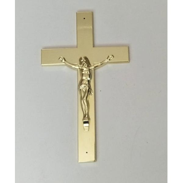 Crucifix en plastique 24×14cm de cercueil de Pale Gold pp pour le cercueil funèbre