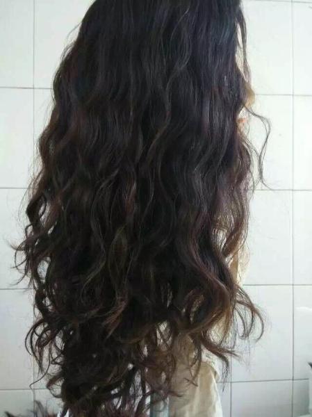 Virgin Brazilian Hair Jewish Wig 16 Inches #2 Color Big Layer Wave Style