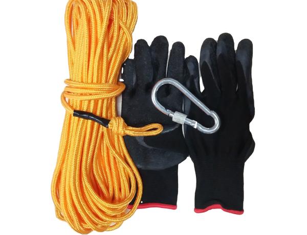Multipurpose Magnet Fishing Rope 65 Feet Braided Nylon Cord 6mm