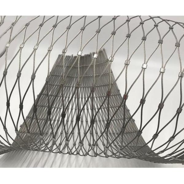 304 Stainless Steel Rope Mesh Flexible Safety Net Decorative Wire Rope Mesh with Customized Size for Balustrade and Zoo Enclosures