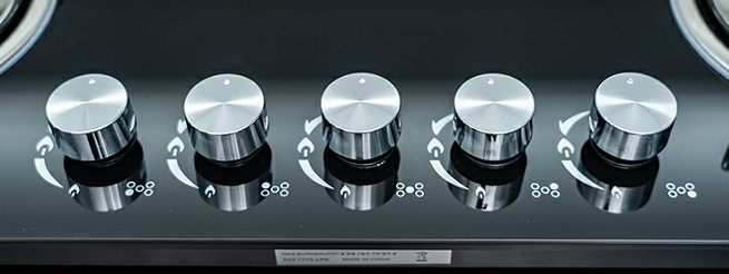 7mm Tempered Glass Gas Cooktop 1.5V DC Igniter Heat Resistance Corrosion Protection
