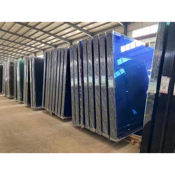 Reflective Glass 3mm-12mm Tinted Float Solar Reflective Glass With Green Blue Grey Bronze Colors Optional