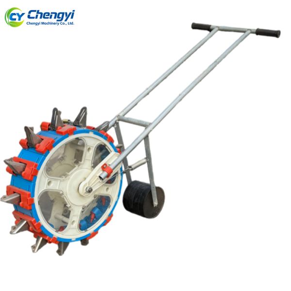 Durable Polycarbonate Hand Push Seeder with Precision Metering and Ergonomic Handle for Manual Garden Sowing