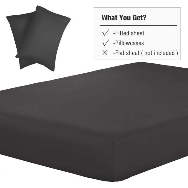 133 * 60 Fabric Density 3 Piece Fitted Sheet Set for 20