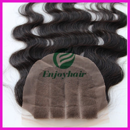 Lace top closure 4''x4'' ,brazilian virgin hair natural color body wave 10''-24''length