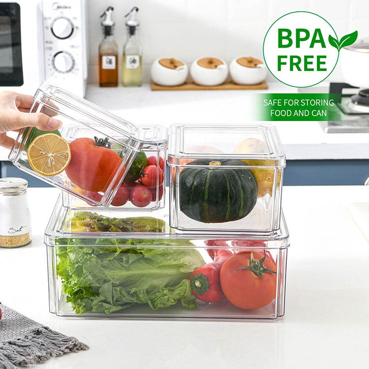 Пластмасса космоса ящиков BPA организатора холодильника кухни свободная спасительная