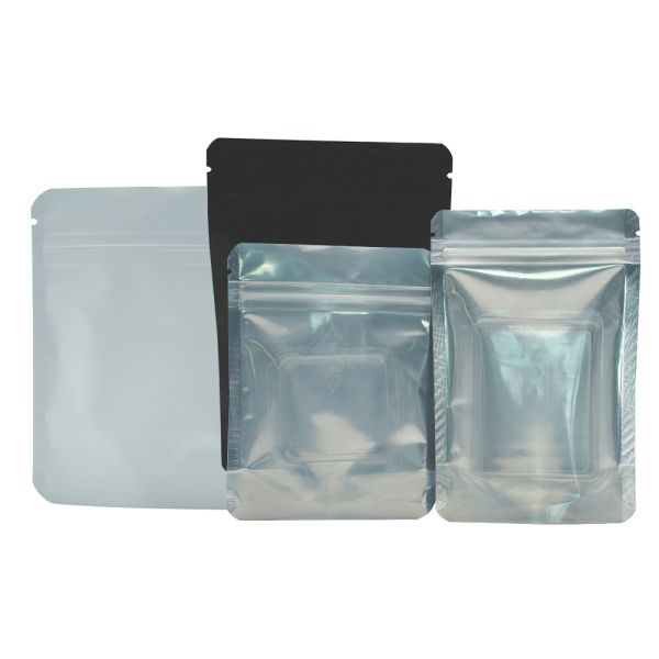 Zipper Top Sealing Custom Embossed PET Plastic Tray for Chewing Gum Biodegradable Food Packaging Stand Holographic Mylar Bag