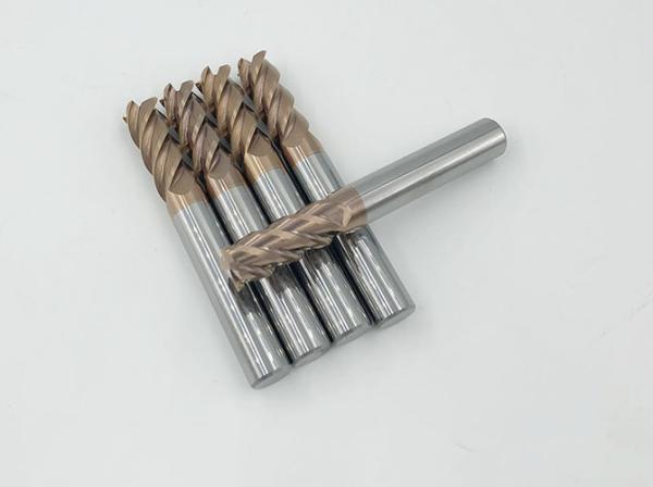 Square Solid Carbide End Mills High Hardness With 35 Degree Helix Angle