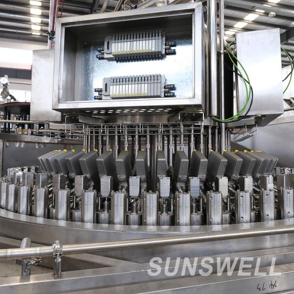 Hot Juice Filling And Packing Machine 5 In 1 Rotary Super Clean Fruit Chunk Peristaltic Pump Filler