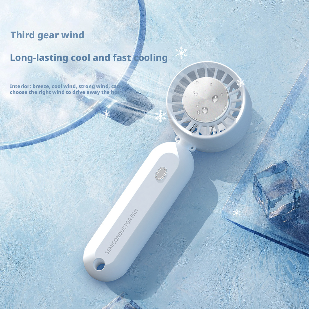 2000mAh Battery Mini Portable Fan with Three Speed Settings and Foldable Design for Long-lasting Cooling