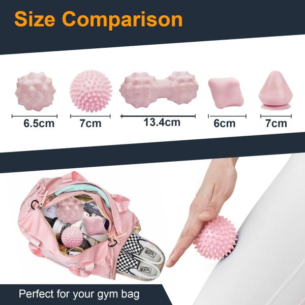 Silicone Peanut Lacrosse Ball Trigger Point Massage Ball Set For Myofascial / Deep Tissue