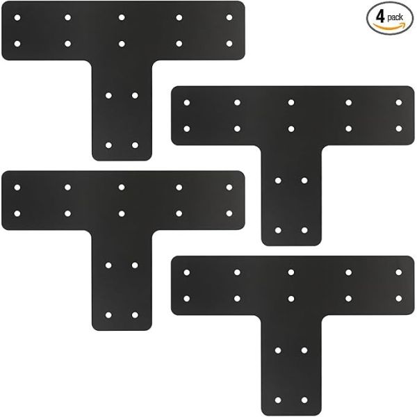 Durable Steel Material T Post Timber Bracket with Black Powder-Coated Finish for Versatile Connectivity