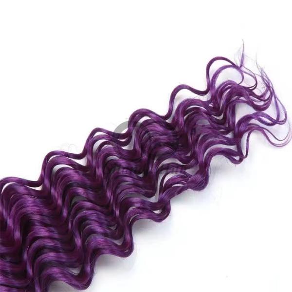 #T1B/Purple Deep Wave Remy Human Hair Bundles Sew In Weave Bundles Brazilian Bundle Deals