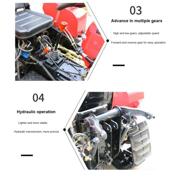 Agricultural Farm Machinery Crawler Tiller Rotary Lawn Tractor with and Disel Engine Type