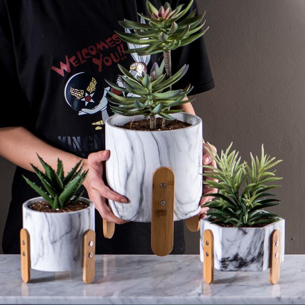 Abacaxi decorativo dos potenciômetros de flor do cimento dos artigos de Homewares dos potenciômetros amarelos da planta das plantas carnudas