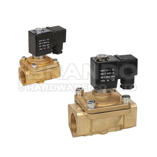 PU220A-06 Shako Type 2/2 Way NC Brass Solenoid Valve 3/4'' 24V DC