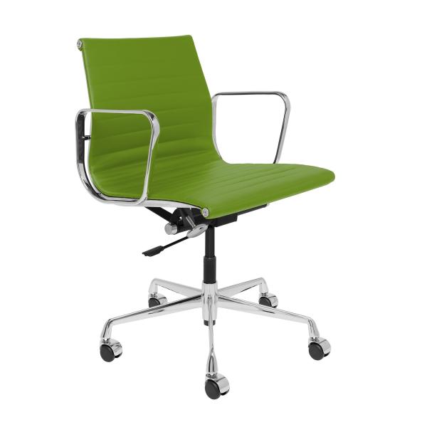 Comfortable Green Leather Executive Chair , Ergonomic Principles Eco Friendly Office Chair